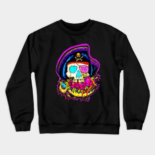 Crazy Pirate Handmade Custom Tattoo Design Crewneck Sweatshirt